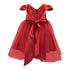 Petite Adele Baby Girls Red Rhinestone Belt Cap Sleeve Occasion Dress 6-24M - SophiasStyle.com